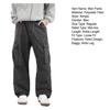 Men Retro Cargo Pants Multi Pocket Casual Baggy Trousers Loose Fit Wide Leg Trousers for Travel Gym School Street Wear