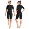 Costum de neopren scurt cu mânecă scurtă de 3 mm pentru femei, pentru snorkeling, surfing, scufundări, înot de iarnă, protecție termică