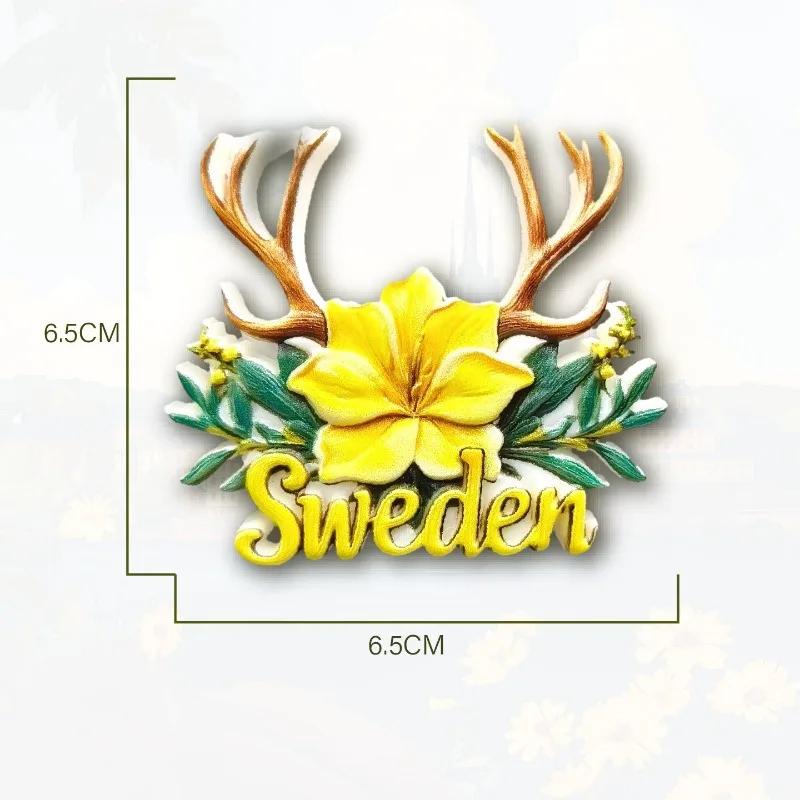 Sweden Fridge Stickers Fairy Tale Souvenirs Home Decoration Wedding Gifts Message Board magnetic Stickers