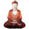 Buddha Statue Hand-Carved Suar Wood 40cm Hand Down
