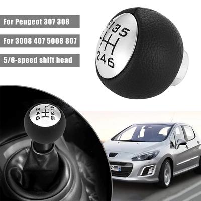 For Peugeot 307 308 3008 407 5008 807 Citroen C3 C4 C8 Car Gear Shift Knob Head Lever Adapter Manual 5/6 Speed Transmission