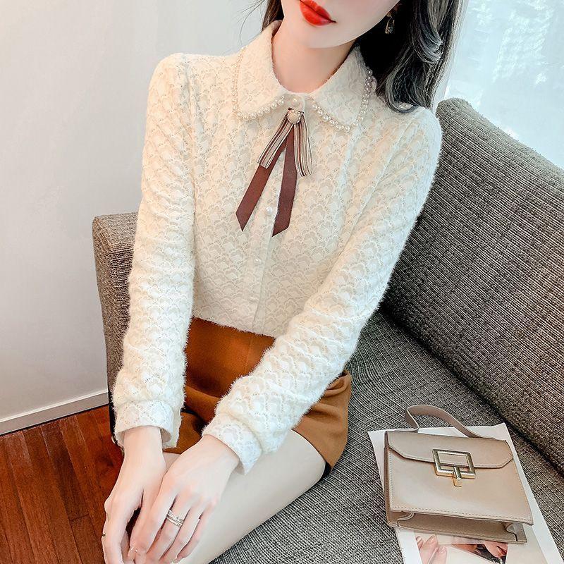 Lace Shirt Women's Autumn Fashion Base Shirt Interior Temperament Top