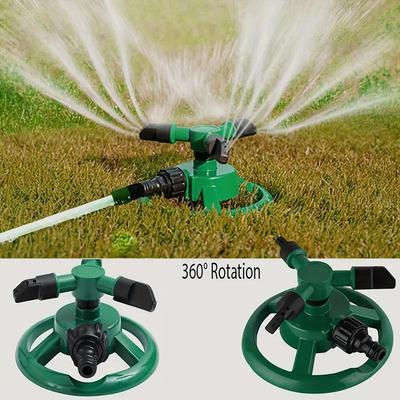 Cabezal de Aspersor con Rotación de 360 Grados, Aspersor Manual para Riego de Césped con Boquillas de Pulverización Ajustables, Aspersor de Jardín para Riego Eficiente de Plantas