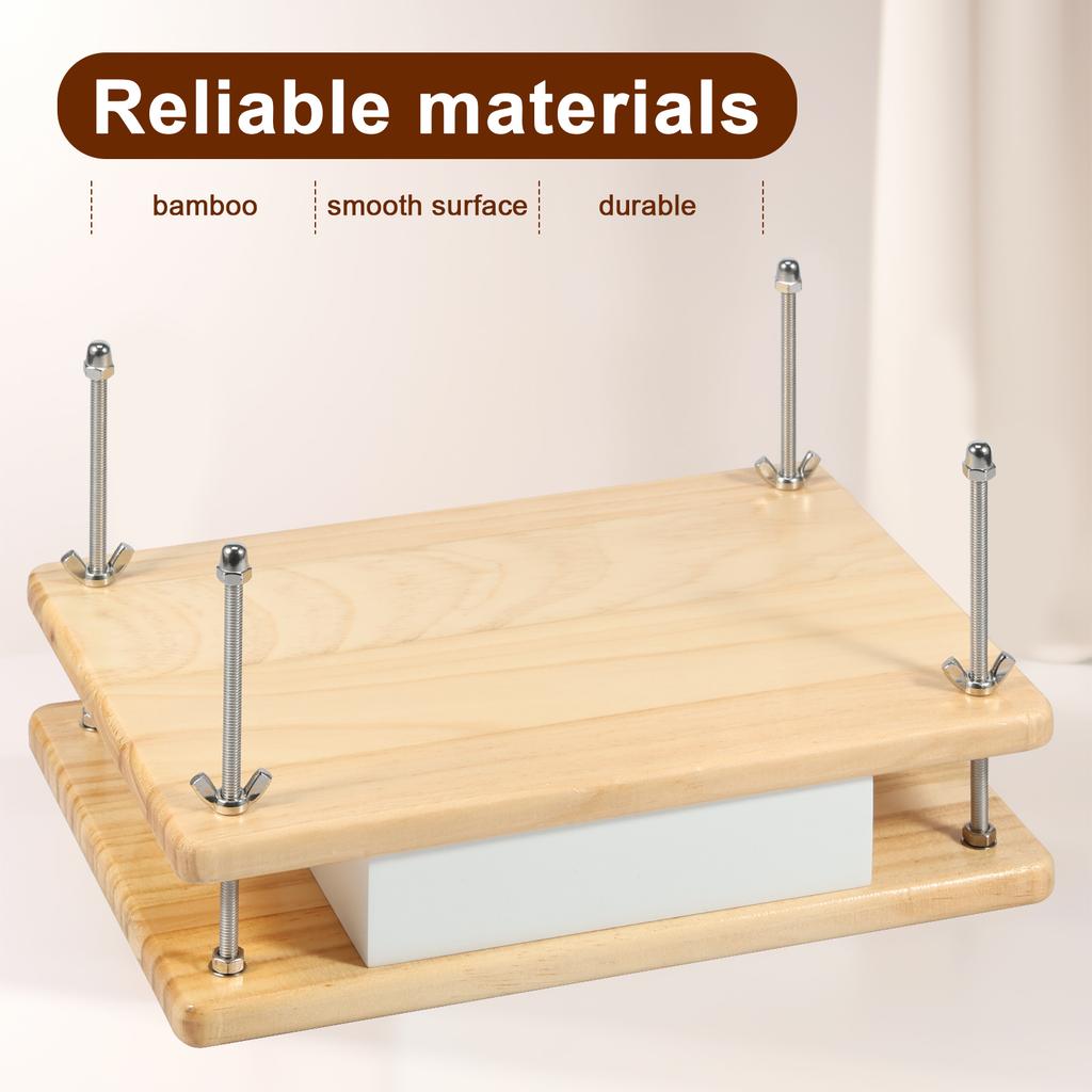 1 Pc Bamboo Wood Book Press Portable Bookbinding Press Reusable Books Press Tools Manual Book Binding for Bookbinding Supplies
