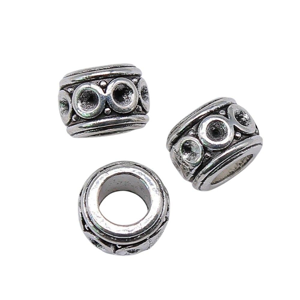 

Бусины с большими отверстиями, свободные бусины-разделители, мужские аксессуары, украшения ручной работы для мужчин A09-10pcs-8x8x6mm