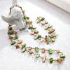 Boho Chic Long Layering Necklace Women Natural Stone Glass Bead Chain Vintage Style Sweater