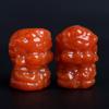 Mahakala Buddhist Beads: South Red Agate, Yellow God of Wealth, Nine-Tailed Fox & Pixiu Rosary Jewelry