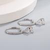 Neue 925 Sterling Silber Glänzende Zirkon Ohrringe Damen Kreis Runde Ohrringe Modisch Elegant Zirkon Geburtstagsfeier Geschenke