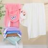 Children's Cartoon Hooded Coral Fleece Bathrobe Cape - Quick-drying Bath Towel Cloak