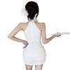 Elegant Pure Desire Black Rhinestone Halter Neck Evening Gown - Slimming Waist & Hip-Hugging Design for Women