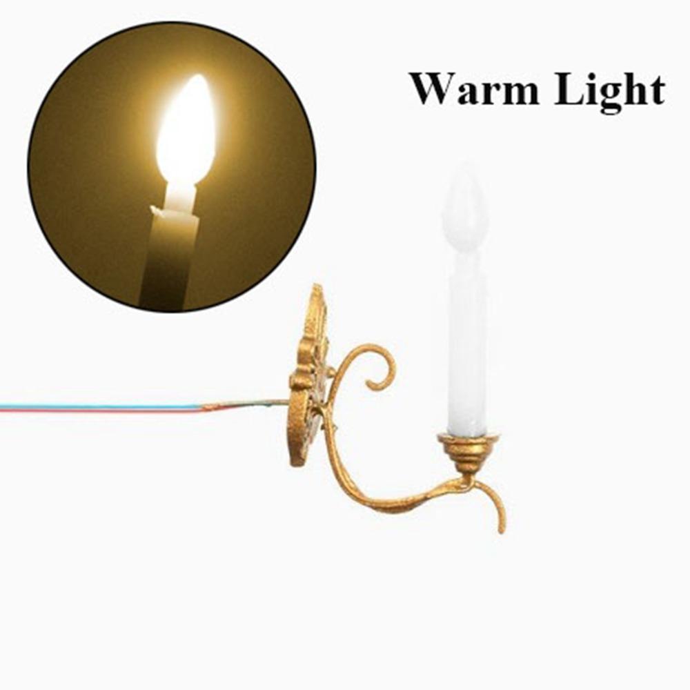 12V White/Warm Light Model ABS Metal Material Sand Table Chandelier Dollhouse Wall Lamp