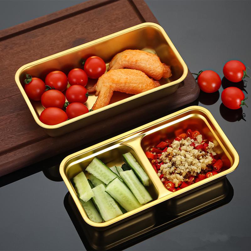 304 Stainless Steel Pepper Roast Meat Sauce Dishes Wasabi Bowl Separate Sushi Vinegar Soy Plates Tableware Food Seasoning Tray