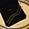 Silver Needle Metal Design Knot Tassel Earrings Light Luxury Personality Earrings New Metal Premium Earrings