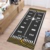 3D Visual Airplane Runway Long Runner Rug Aviation Enthusiast Durable Fade-resistant Non-slip Carpet for Hallway Entryway