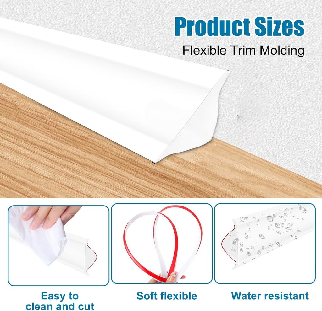 1pc 3/2/1m Self-adhesive Trim Wall Corner Caulk Internal Corner Skirting Line Ceiling Strip Decorative Strip Edge Decor Strip