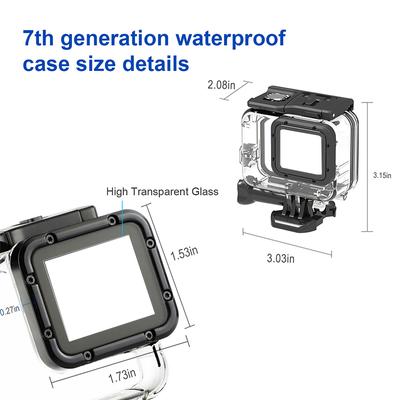 Underwater Diving Waterproof Case For Go Pro GoPro 5 6 7 Hero Black Protective Cover Housing Mount with Filter Accessory
