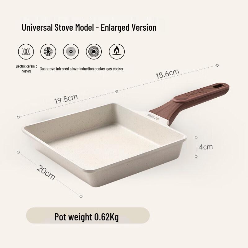 Qiwei Japanese Tamagoyaki Frying Pan