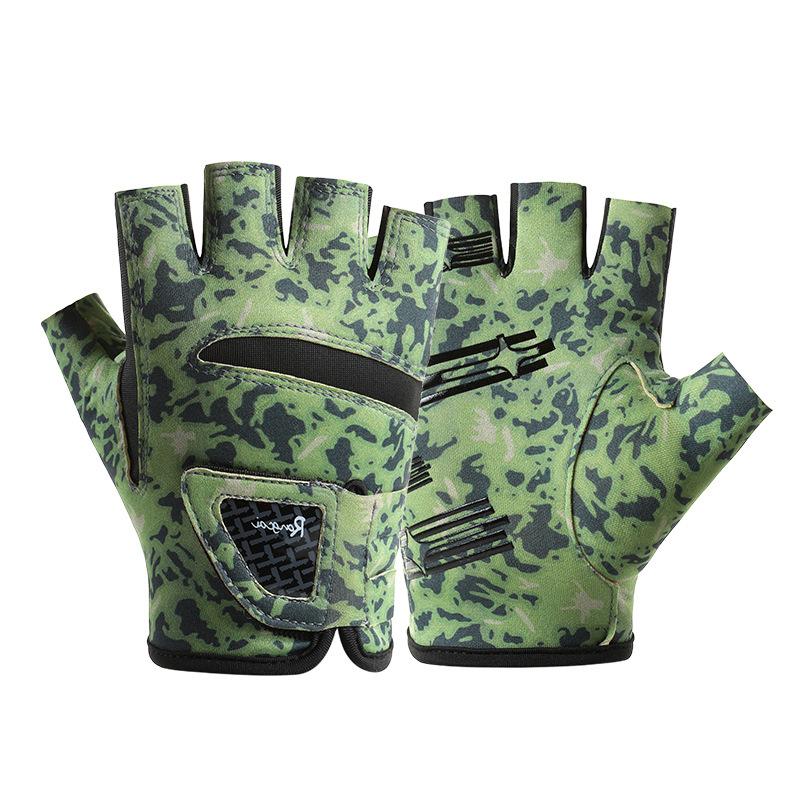

New Fishing Gloves for Men and Women Lascielli Non Slip Breathable Three Finger Cool Sun Protection Non Slip Fishing Gloves XL