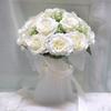 Realistic Multicolor Rose Bouquet Romantics Bridesmaids Flower Arrangement for Wedding Ceremony