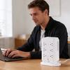 Vertical Type Power Strips 12 Outlets Small Design Outlet Tower for Home and Offices Space Saving Plastic Construction