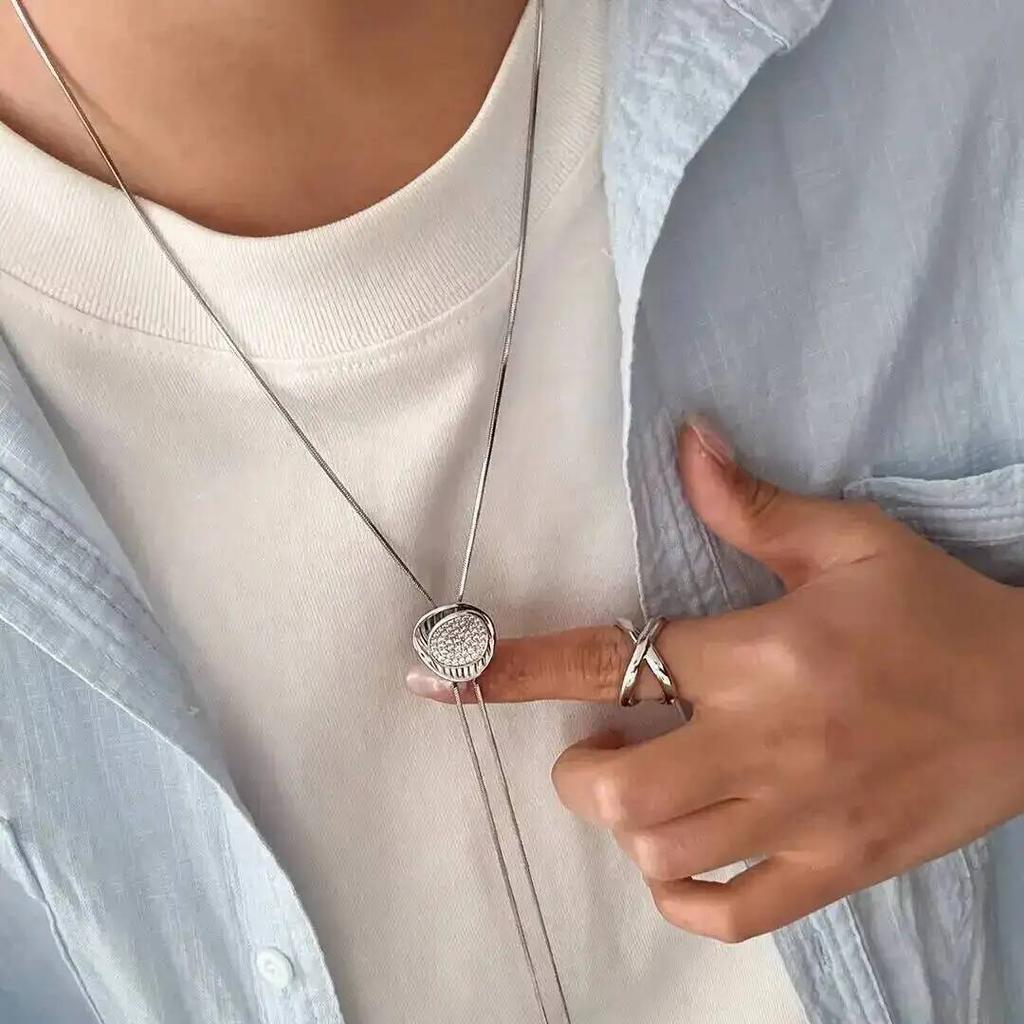 IngeSight.Z Stylish Simple Silver Color Stainless Steel Pendant Necklace New Long Snake Chain Geometric Butterfly Choker Jewelry
