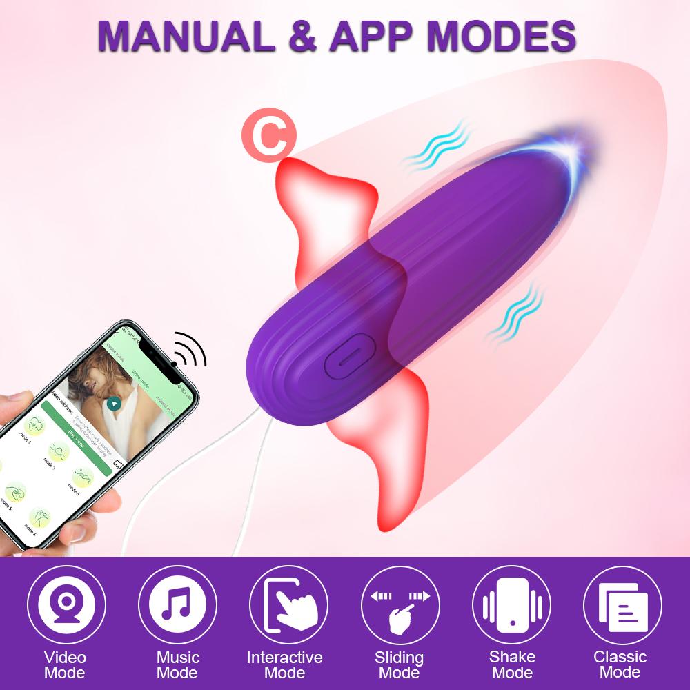 Aplikace Bluetooth Mini Bullet Vibrator pro ženy Clit Stimulator Bezdrátové dálkové kalhotky Vibrační Love Egg Ženská sexuální hračka pro dospělé 18