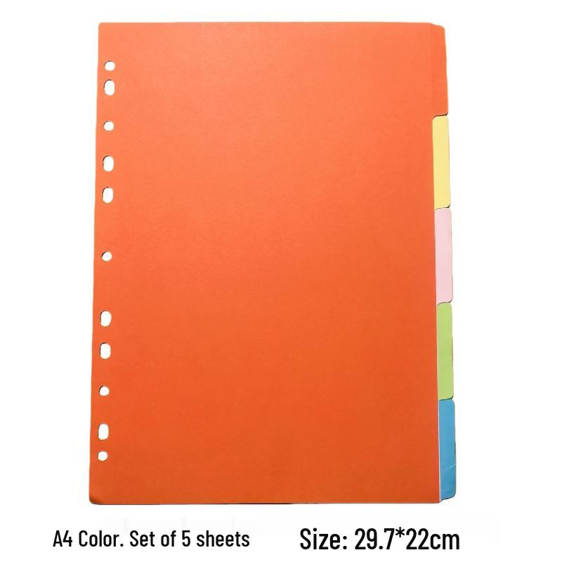 Creative Colored 6-Hole B5 Loose-Leaf Index Divider Pages