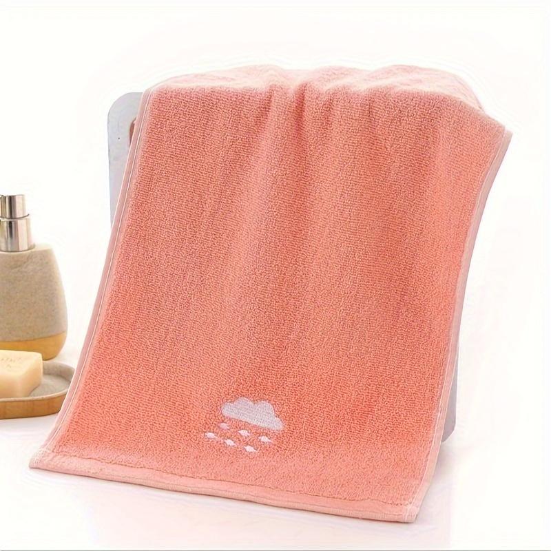 2pcs Combination Weather Pattern Soft Pure Cotton Face Towel Suitable for Daily Bathing Use