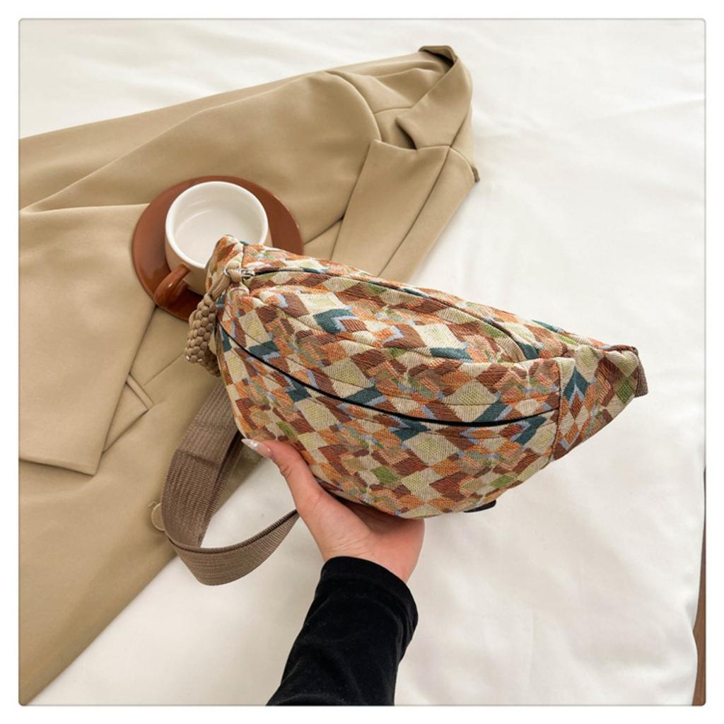 Retro Ethnic Style Chest Bag, Trendy Brand, Large Capacity Crossbody Bag, Men's and Women's Casual Waist Bag, New Sports Style Shoulder Bag