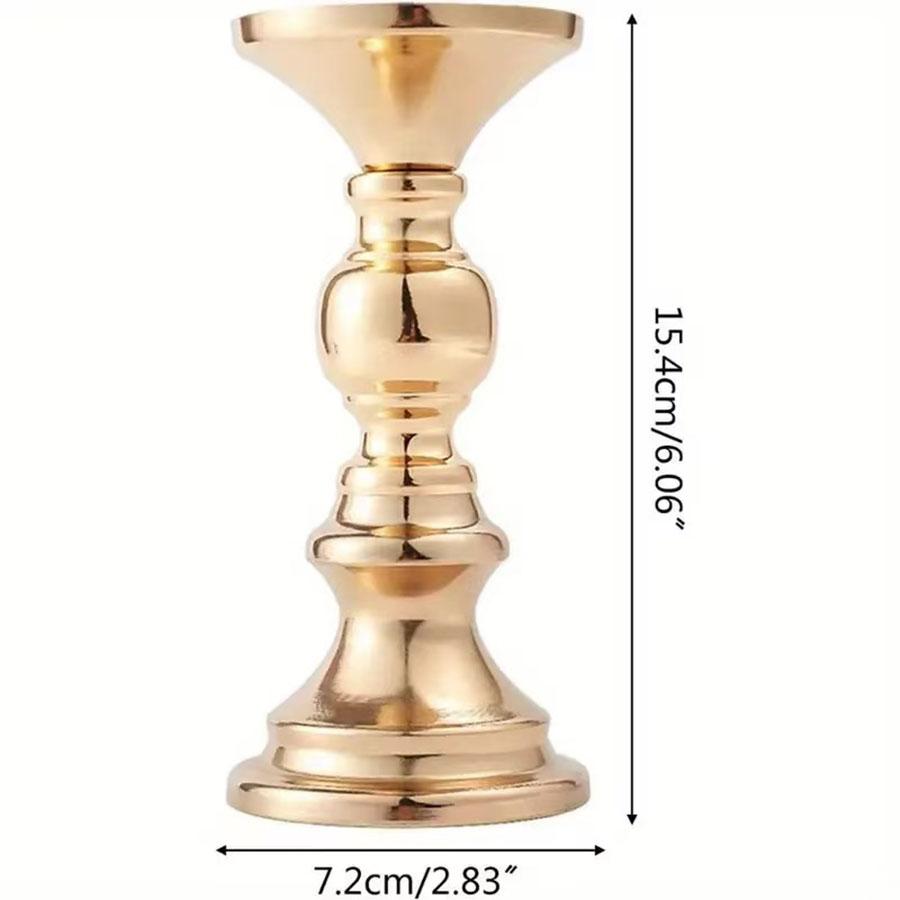 Golden Candle Holders Wedding Table Decorations Metal Stand Candlestick For Wedding Birthday Bar Party Xmas Home Decoration