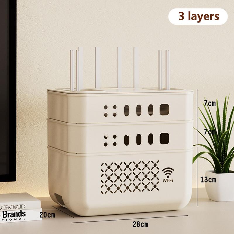 Home-Based Wireless Wifi Router Box; Cable Managing Case with Dustproof Charger Socket Wring Organizer