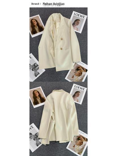 Women's Green Slim Fit Suit Jacket - Trendy Spring 2025 Street Style