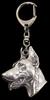 Dobermann, Doberman Pinscher, Dobie I - Silver-plated Key Ring with Dog, Handbag Decoration, Backpack Pendant by Art-Dog Brand