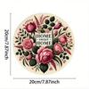 Home Sweet Home Tulip Engraved Metal Sign Rustic Country Iron Plaque Durable Waterproof Wall Decor for Indoor Outdoor