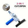 2-in-1 Manual Glass&Tile Cutter with Diamond Roller Wheel-Precision Cutting Tool for DIY,Construction,Adjustable Metal Base,Lightweight Portable