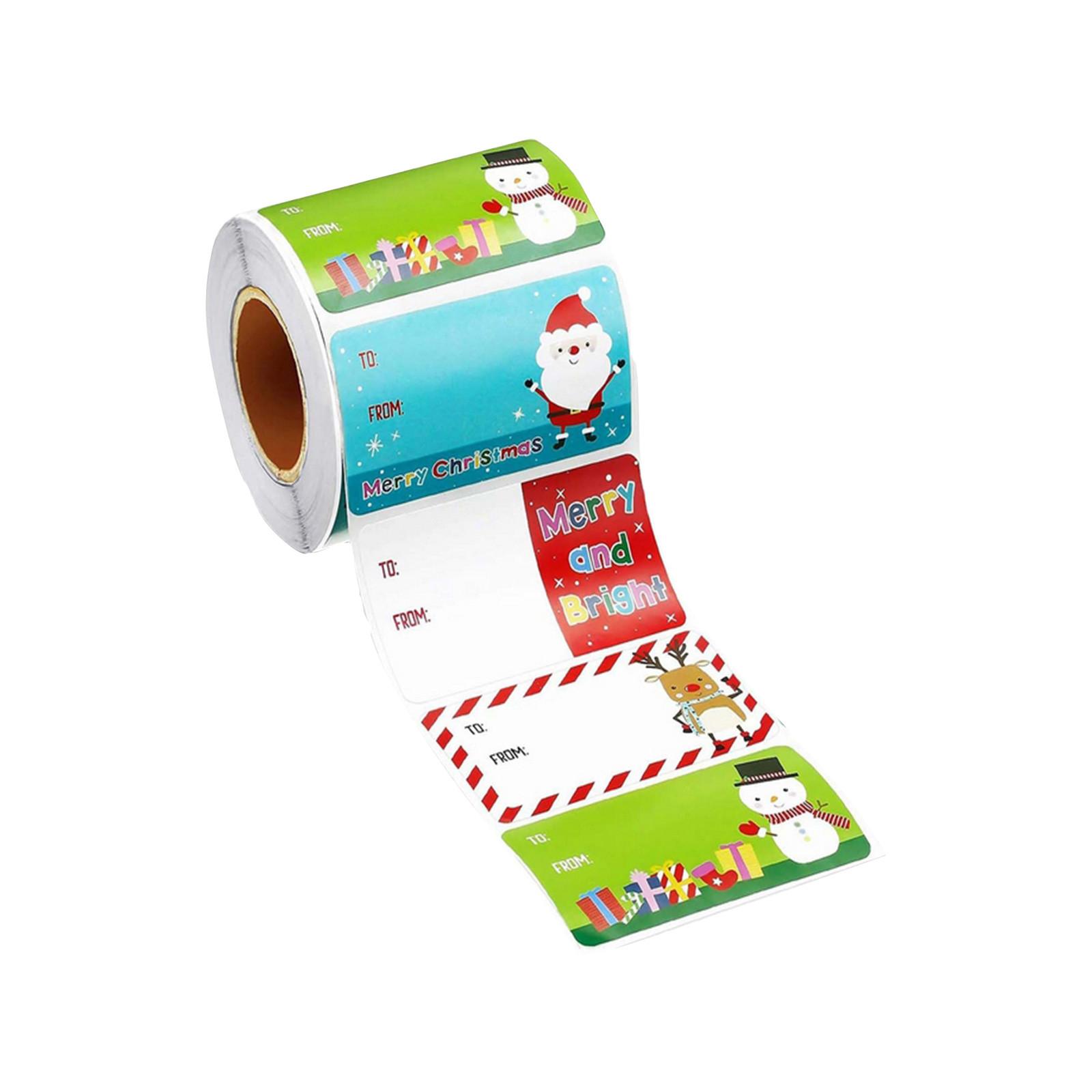 

500 Pieces Christmas Gift Tags Sticker Name Tags For Christmas Presents Gift Labels One Size зелёный