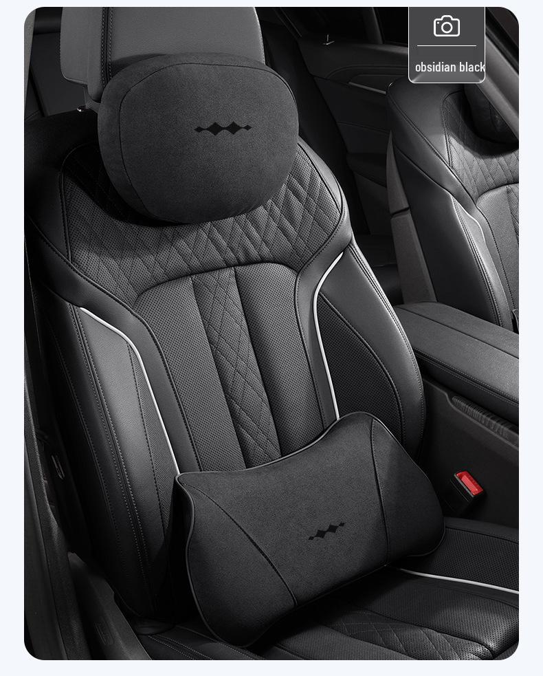 Fangchengbao Leopard 5-Seat Car Neck and Lumbar Support Pillow Set