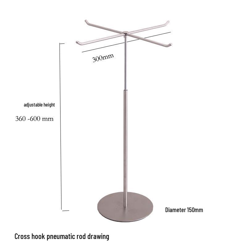 Adjustable Stainless Steel Handbag Display Stand with Gas Spring