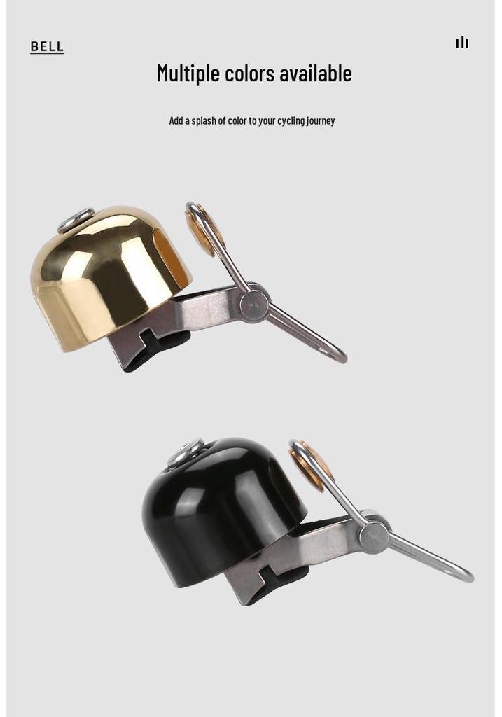 Retro Copper Bicycle Bell for Mountain and Fixed Gear Bikes