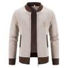 Woolen Knitted Men's Sweater Cardigan Autumn Winter Zip Up Sweater Coat Vintage Casual Stand Long Sleeve Knitwear Winter Clothing