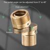 Wall Mounted Angle Adjustment Shower Faucet Adapter 360 Degree Rotating Adjustable Leg Copper Angled Curved Foot