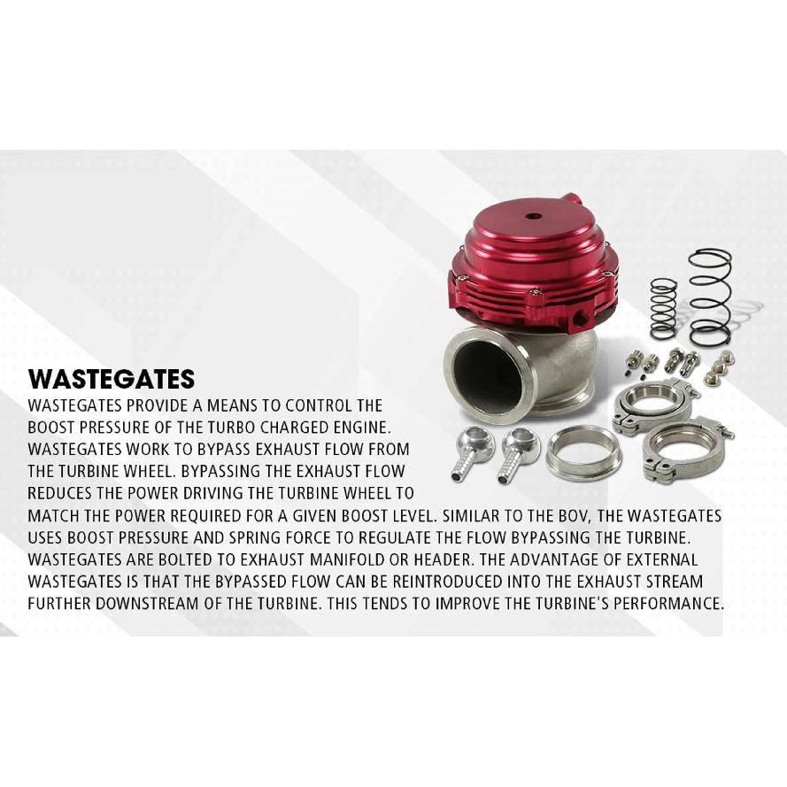 Car Universal 44mm External Wastegate V-Band Flanged Turbo Waste Gate For Supercharge Turbo Manifold With Logo Car Accessories