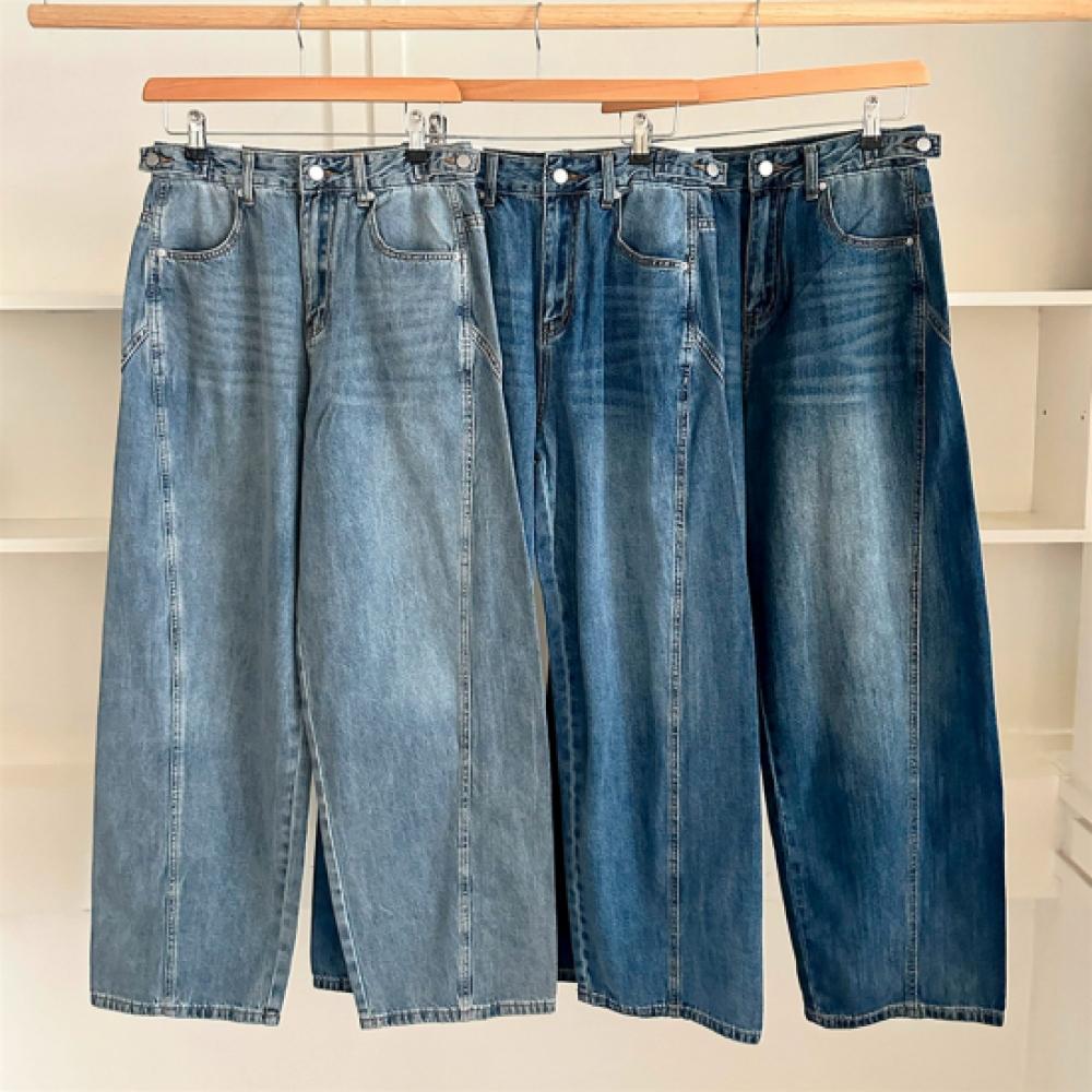 New ArrivalS Open Run Women S Bijo Balloon Wide Fit Cat waShing Side Cut jeanS