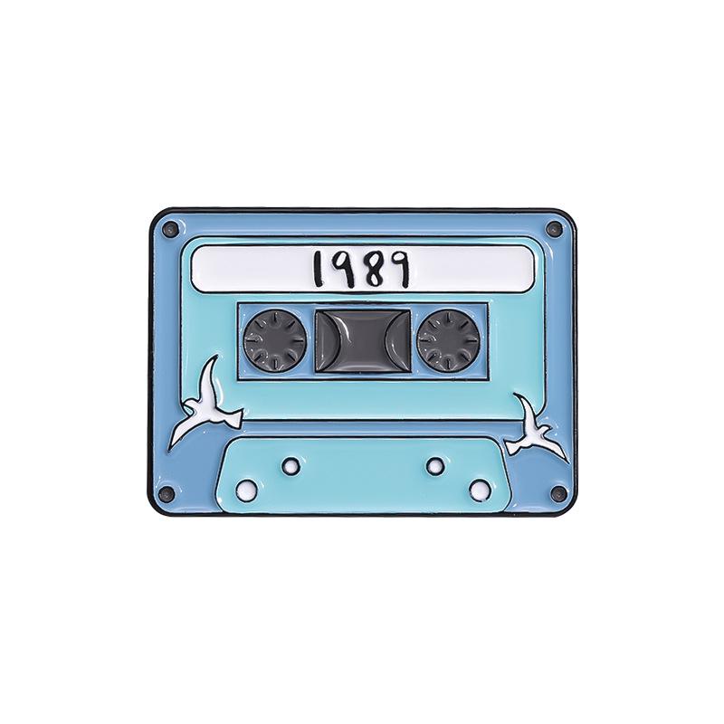 Retro-Kassetten-Metallbrosche - Musik-Thema Legierungsabzeichen Pin