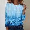 Long Sleeve Shirts For Women Cute Print Graphic Tees Blouses Casual Plus Size Basic Tops Pullover
