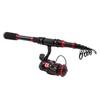 2.1m Telescopic Fishing Rod Carbon Fiber Casting Rod Fishing Reel Combo Set with Fishing Line