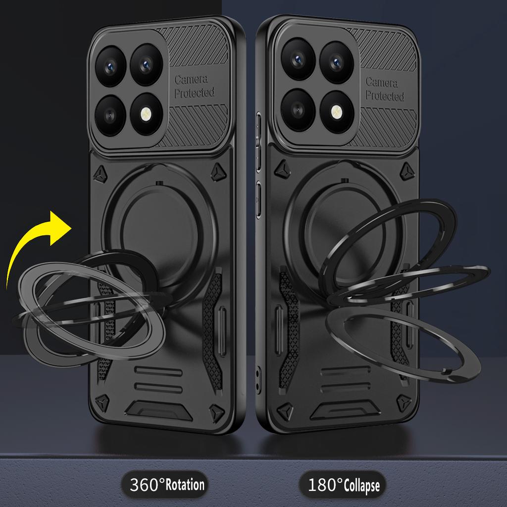 Stoßfeste Fingerringhalter-Rüstungs Hülle für Xiaomi 17 Schutz Mit Magsafe Magnetische Adsorption Funda Metallringhalter Abdeckung