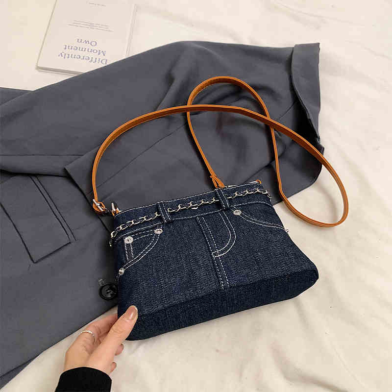 

Модная джинсовая сумка-ведро для женщин, повседневная универсальная сумка через плечо для женщин, повседневные рабочие сумки через плечо
