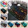 Game Video Pattern Carpet for Esports Black Gameing Hotel Hall Area Rugs Gamer Controller Boy Kids Playroom Anti Slip Floor Mat