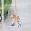 Parrot Chewing Toy Natural Pith Ball And Paper Rope Bite Resistant Bird Cage Enrichment For Small Medium Bird Cockatiel Lovebird